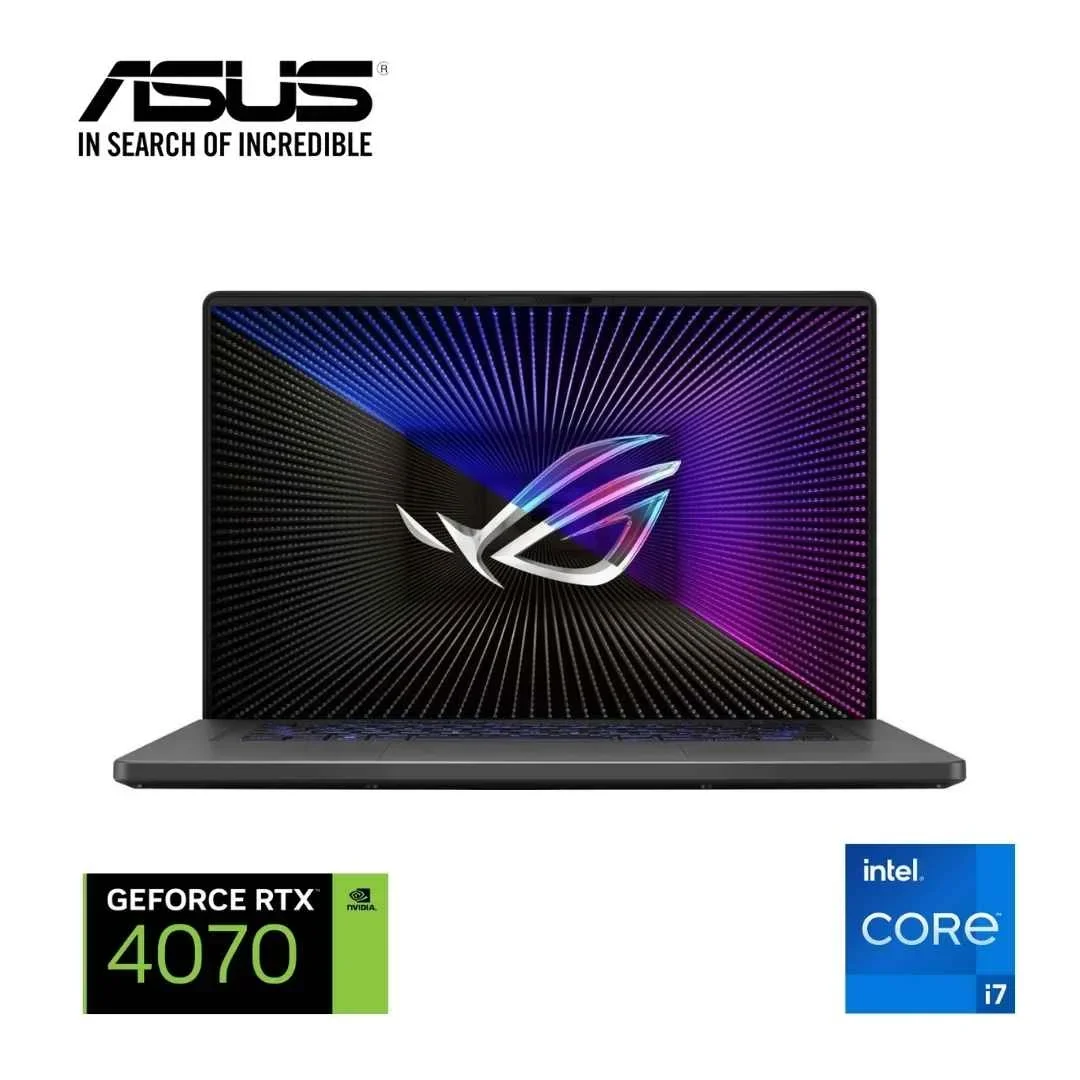 Asus ROG Zephyrus G16 Intel Core i7 13620H RTX 4070 8GB DDR6 Graphics – 16GB DDR4 RAM – 512GB NVMe SSD – 16″ WUXGA 165Hz Display – Backlit Keyboard – Windows 11 Home – Black