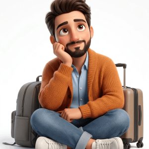 AI Prompt to Generate a Cute Traveler Men