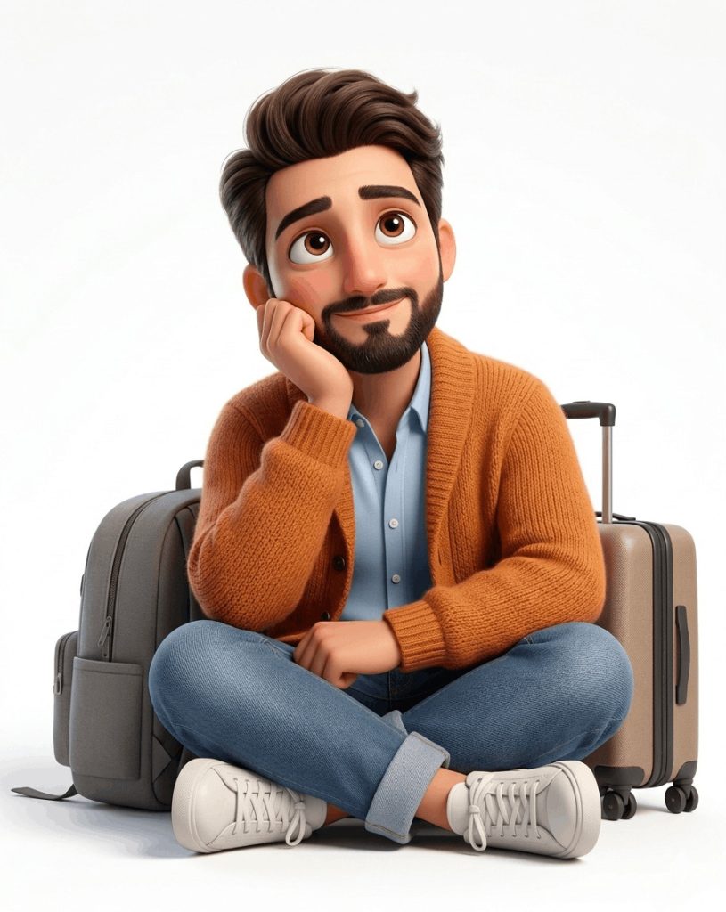 AI Prompt to Generate a Cute Traveler Men